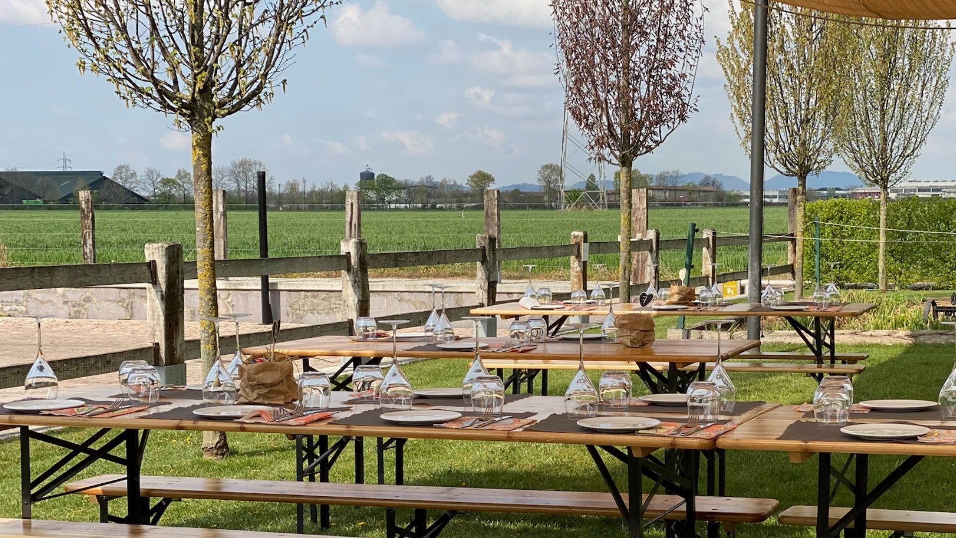 pranzo all'aperto in franciacorta
